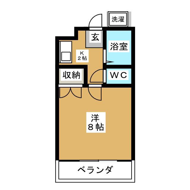 篠崎ハイム(1K/1階)の間取り写真