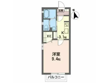 メゾン ラピス(1K/2階)の間取り写真