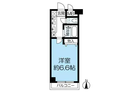 フェンテ武庫之荘(1K/4階)の間取り写真