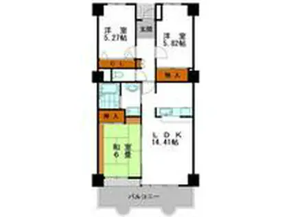 シャトー ブランシェ(3LDK/3階)の間取り写真