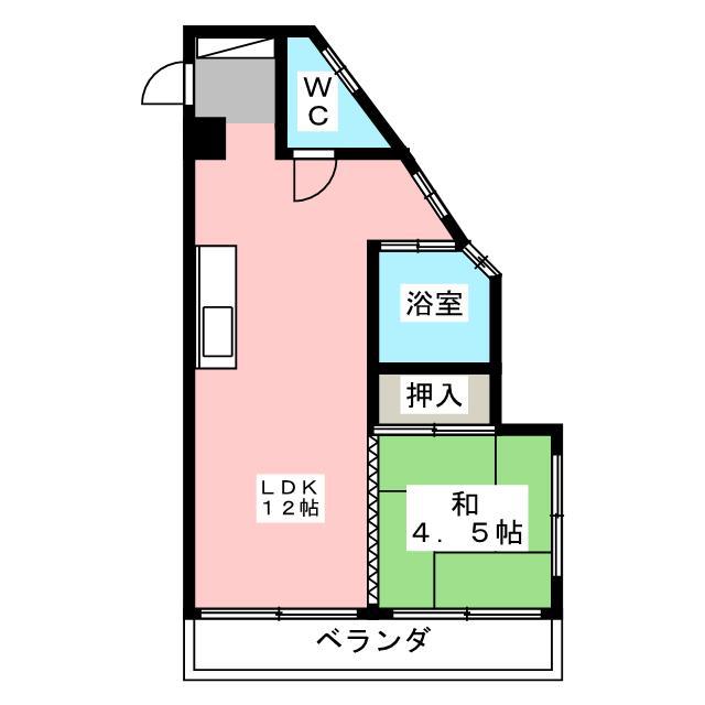 マンションエンドー(1LDK/4階)の間取り写真