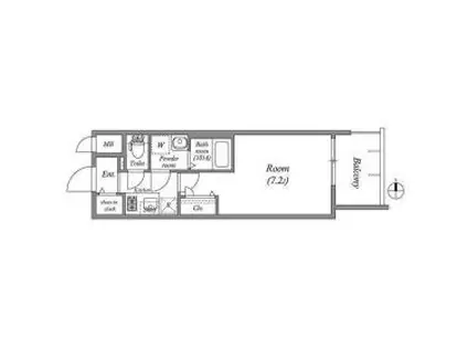 ファーストフィオーレ長田グランディール(1K/8階)の間取り写真