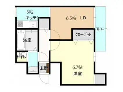 レジェンドII(1LDK/1階)の間取り写真