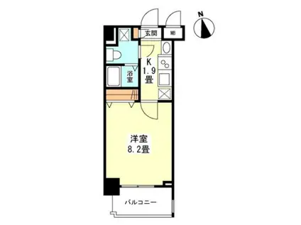 ガーラプレイス新宿御苑(1K/5階)の間取り写真