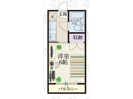 BCASA深谷IIIRE-BORN(1K/2階)の間取り写真