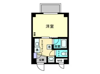 アルファコンフォート高松(1K/4階)の間取り写真