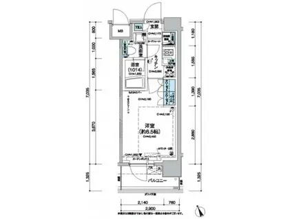 レジディア蒲田V(1K/8階)の間取り写真
