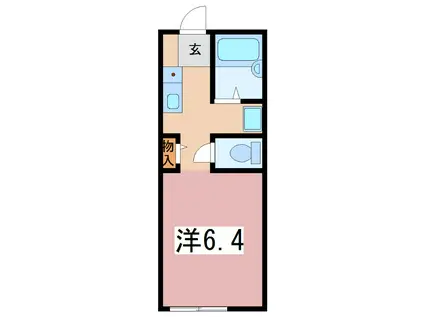 ヴィラ成和1-C(1K/1階)の間取り写真