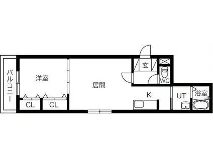 POLLUX N20(1LDK/2階)の間取り写真