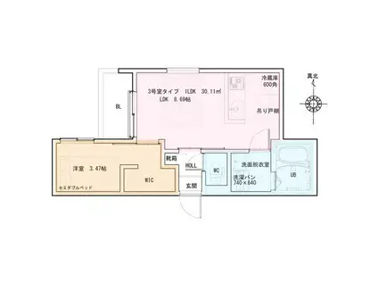 REGALEST五条大宮(1LDK/2階)の間取り写真