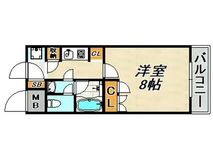 アクシス板宿(1K/4階)の間取り写真