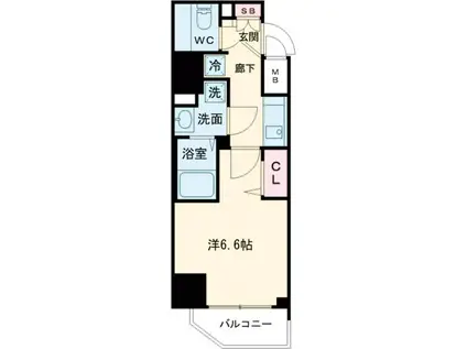 プレサンス神戸元町ミューズ(1K/5階)の間取り写真