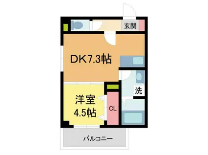 SOLITAIRE ASHIYA NISHI(1LDK/1階)の間取り写真