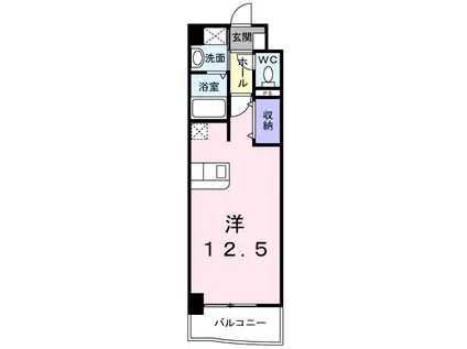 レジェンド・ヒルOGVI(ワンルーム/2階)の間取り写真