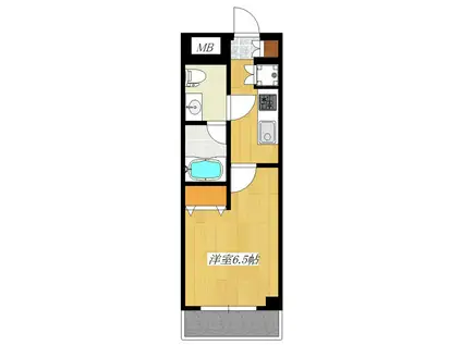 プレミアムキューブ東十条ARIA(1K/5階)の間取り写真