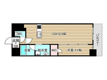 グランデファステート大阪福島(1LDK/4階)の間取り写真