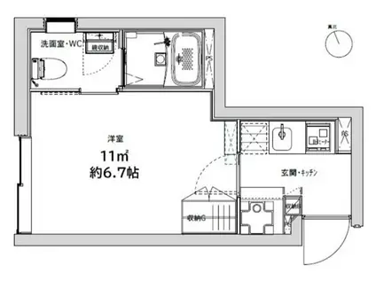 LIFEED CREAL 広尾(1K/1階)の間取り写真