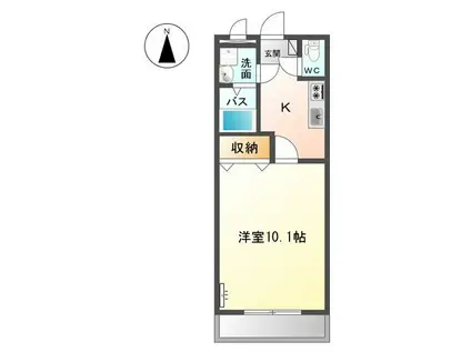 コミュニティタウンDX(1K/1階)の間取り写真