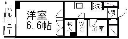 ロイヤルヒルズ柳生III(1K/5階)の間取り写真