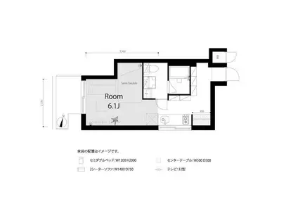 住建第8プレース(ワンルーム/2階)の間取り写真