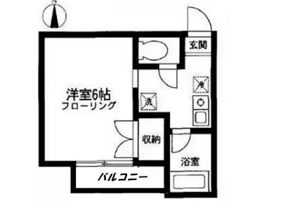 コーポ石塚(1K/1階)の間取り写真
