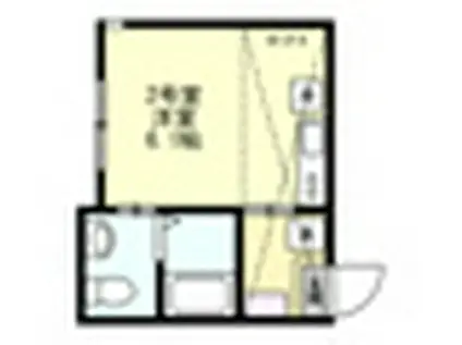 ベイルーム三ツ沢(ワンルーム/1階)の間取り写真