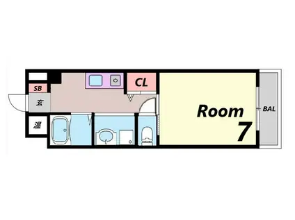 インタービレッジ青山二番館(1K/1階)の間取り写真