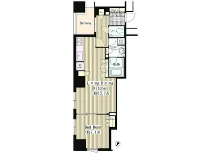 パークコート・ジオ永田町(1LDK/2階)の間取り写真