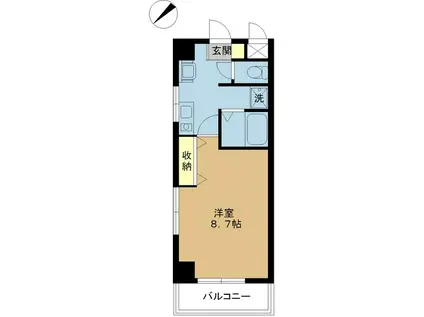 リバティープラザ花園II(1K/2階)の間取り写真