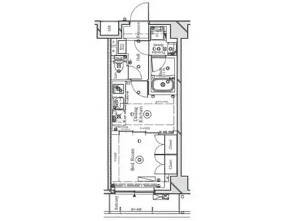 クラスタ越中島(1DK/3階)の間取り写真