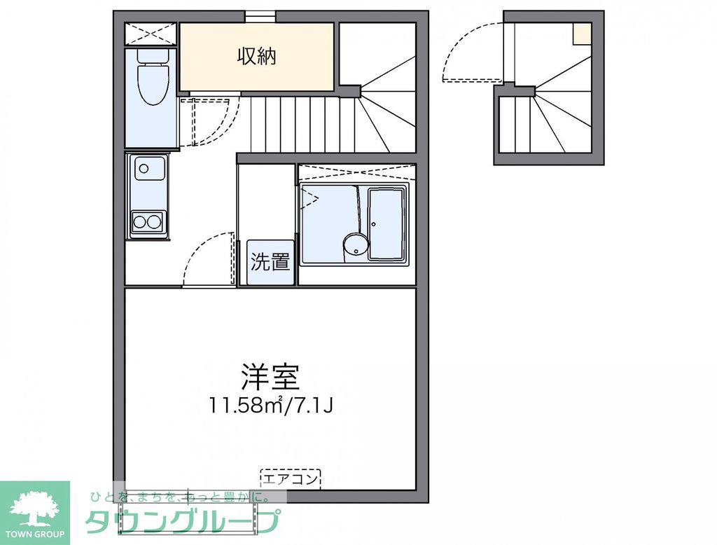 レオネクスト桜里(1K/2階)の間取り写真