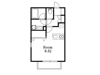 南町アコールメゾン(ワンルーム/1階)の間取り写真