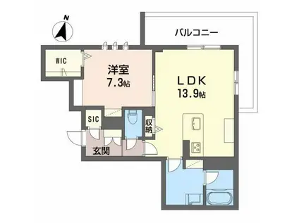 PARADISO琴平(1LDK/4階)の間取り写真