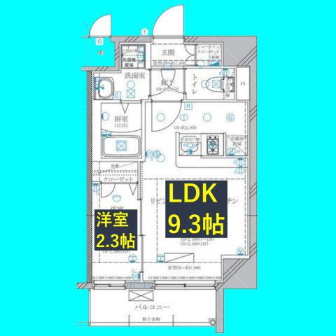 ディアレイシャス東別院IV(1LDK/3階)の間取り写真