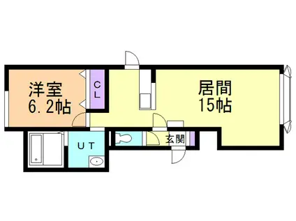 FORZAII(1LDK/1階)の間取り写真