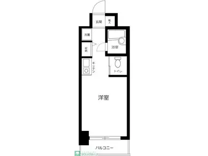 ジュエリー世田谷(ワンルーム/4階)の間取り写真