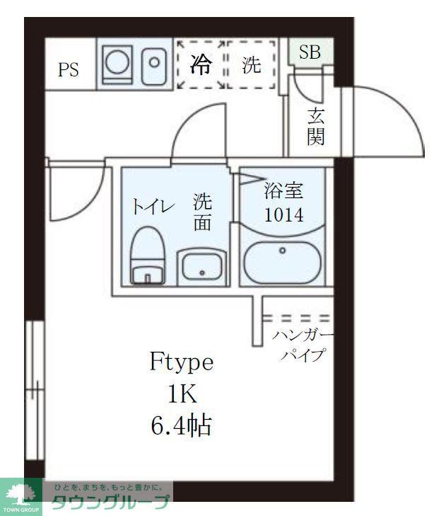 レピュア小石川レジデンスII(1K/2階)の間取り写真