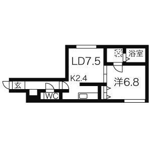 アクシズ171(1LDK/3階)の間取り写真