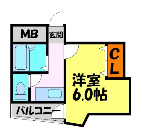 IBKハウスII(1K/4階)の間取り写真
