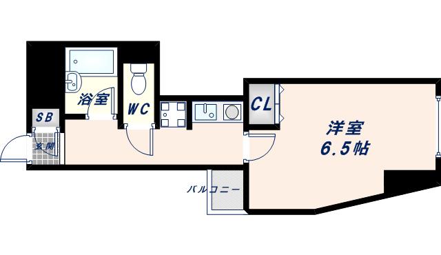 パルティール(1K/3階)の間取り写真