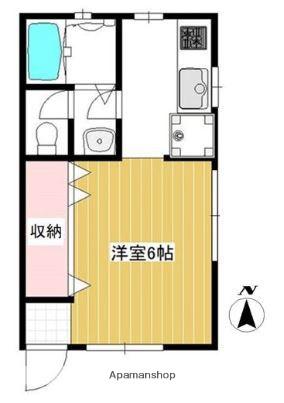 メゾン住吉(1K/2階)の間取り写真