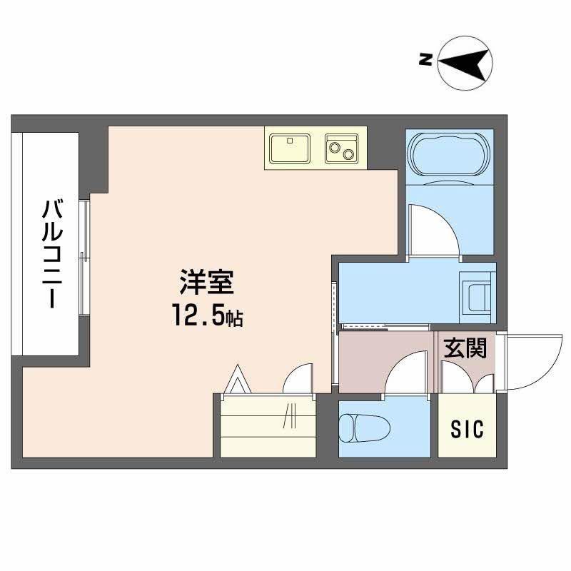 LEXUS SQUARE(ワンルーム/2階)の間取り写真