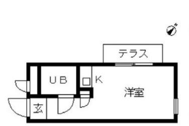 トップ市ヶ谷(ワンルーム/1階)の間取り写真