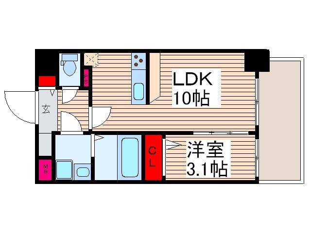 アン・ボルヌ(1LDK/1階)の間取り写真