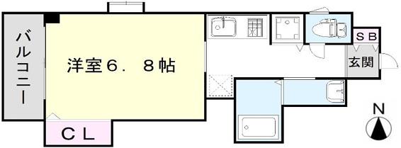 QUEEN`S COURT(1K/3階)の間取り写真