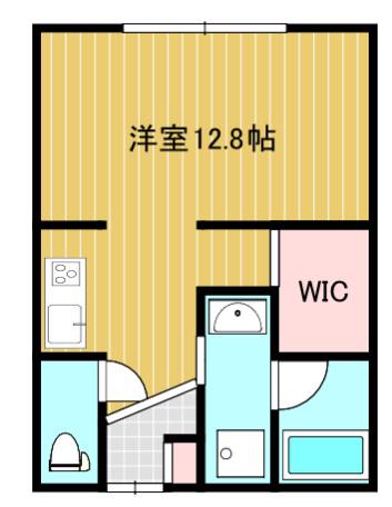 ラ・ターシュ広瀬町(ワンルーム/3階)の間取り写真