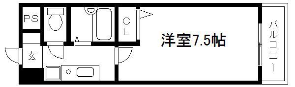 ソレーユコニシ(1K/2階)の間取り写真
