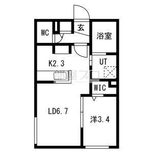 PARTENZA(1LDK/1階)の間取り写真