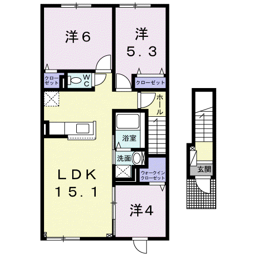 スペランツァ(3LDK/2階)の間取り写真