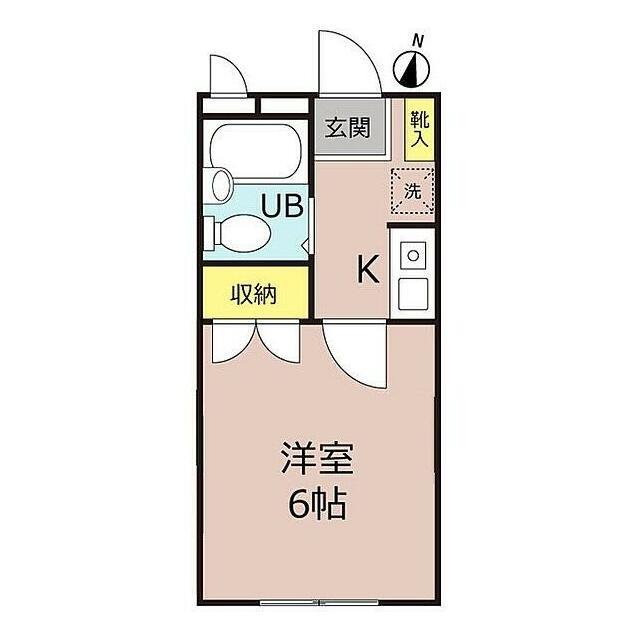 クレアール茅ヶ崎I(1K/1階)の間取り写真